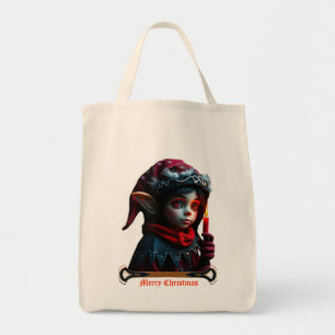 Bolso De Tela Magia del elfo gótico bajo la luna llena.