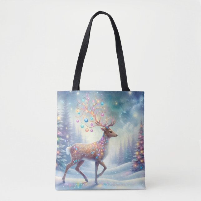 Bolso De Tela Magical Christmas Reindeer Tote (Anverso)