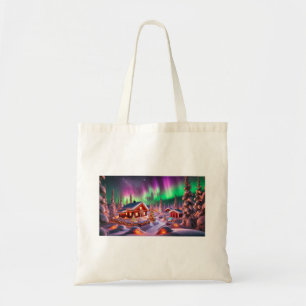 Bolso De Tela Magical Winter Wonderland: El pueblo de Santa