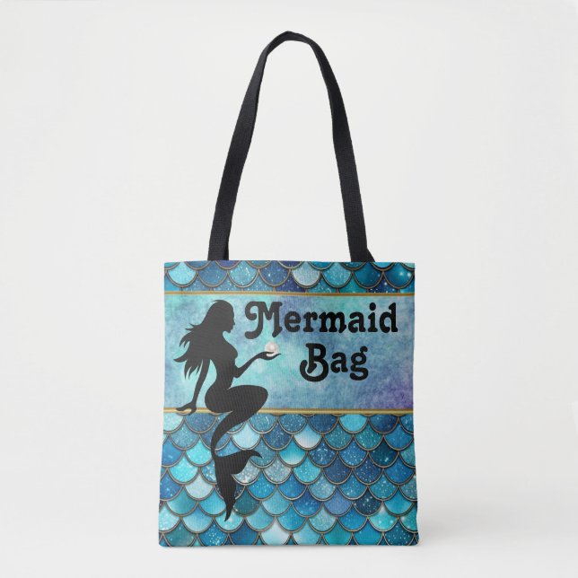 Bolso De Tela Magnífica Mermaid Nautical Tote Bag (Anverso)