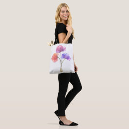 Bolso De Tela Magnífica pintura acuarela de flores