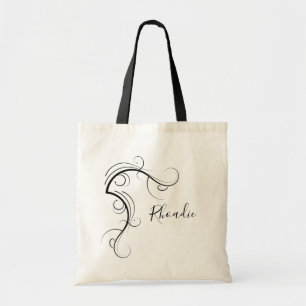 Bolso De Tela Magnífica tipografía de nombres