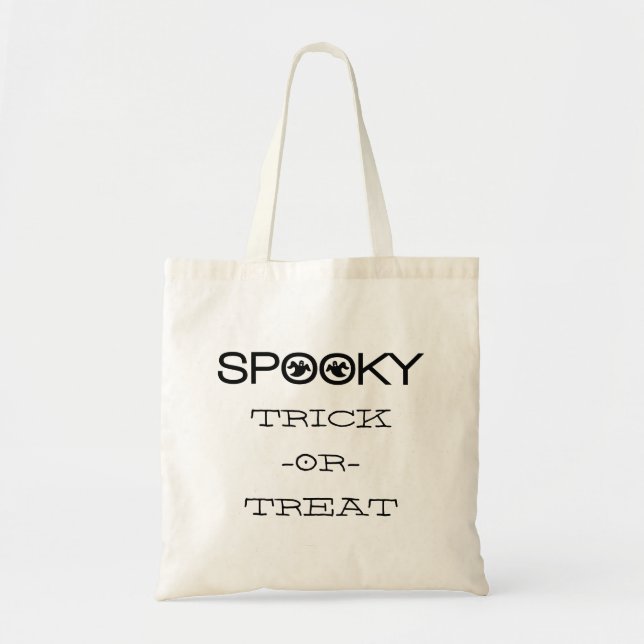 Bolso De Tela Magnífica tipografía Halloween Bag (Frente)