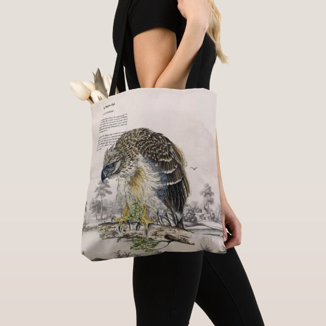 Bolso De Tela Magnífico águila filipina pintada a mano (Detalle)