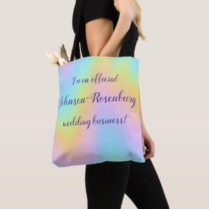 Bolso De Tela Magnífico Arcoíris Pastel "Negocio de Boda"