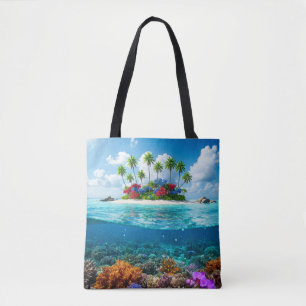 Bolso De Tela Magnífico paisaje insular