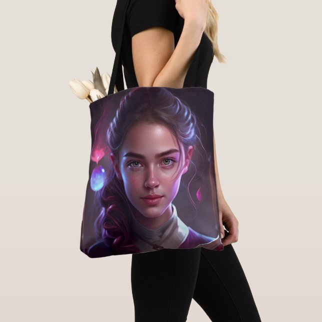 Bolso De Tela Magnífico Tote de hombro estudiantil Scarlet Mysti (Detalle)