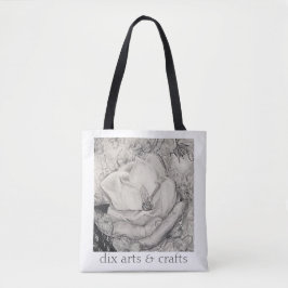 Bolso De Tela magnolia de tocino, flores, tela, algodón y mano