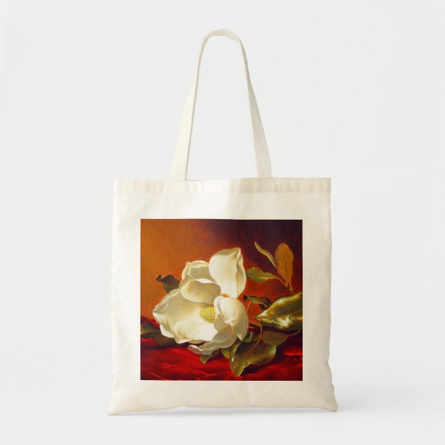 Bolso De Tela Magnolia en Terciopelo Rojo Martin Johnson Heade (Frente)