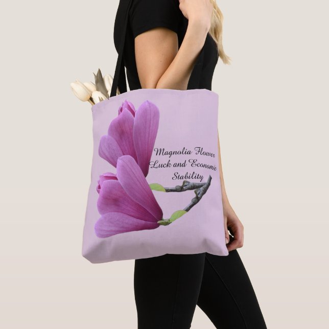Bolso De Tela Magnolia Rosa Pálida (Detalle)