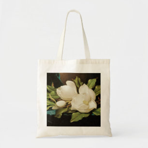 Bolso De Tela Magnolias Gigantes sobre un Paño de Terciopelo Azu