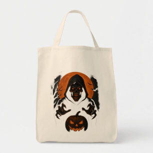 Bolso De Tela Mago de Halloween asustado - Cráneo capullo capull