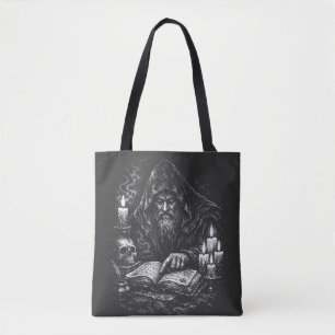 Bolso De Tela Mago estudiando el grimorio — por BurnsInHell