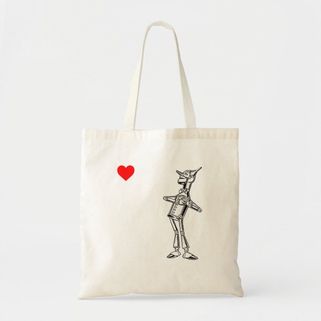 Bolso De Tela Mago Maravilloso Retro De Oz Tin Man Heart (Frente)