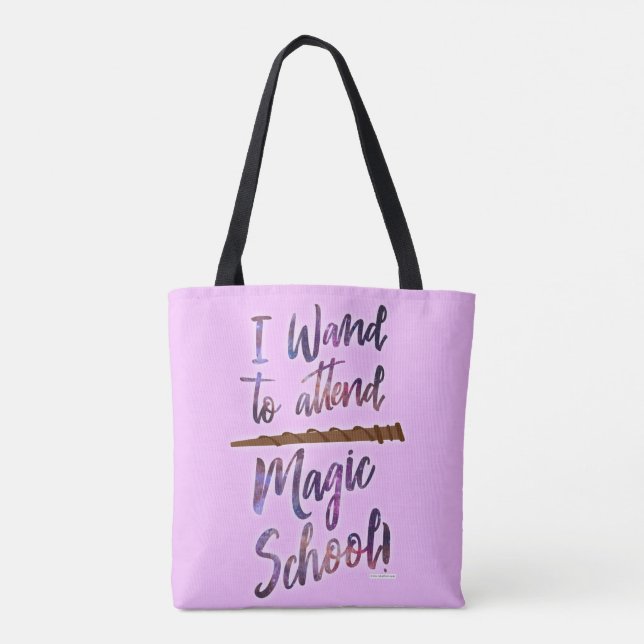Bolso De Tela Mago School Magic Fun Spellcast Saying (Reverso)