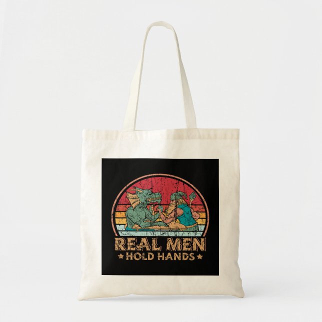 Bolso De Tela Mago Y Dragon Fantasy Arm Wresting (Frente)