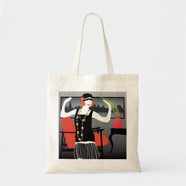 Bolso De Tela Mah Jong Flappers Bag (Frente)