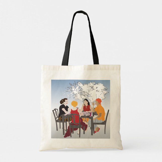 Bolso De Tela Mah Jongg Alfresco Tote Bag (Reverso)