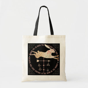 Bolso De Tela Mah Jongg Año del Tote de Conejo