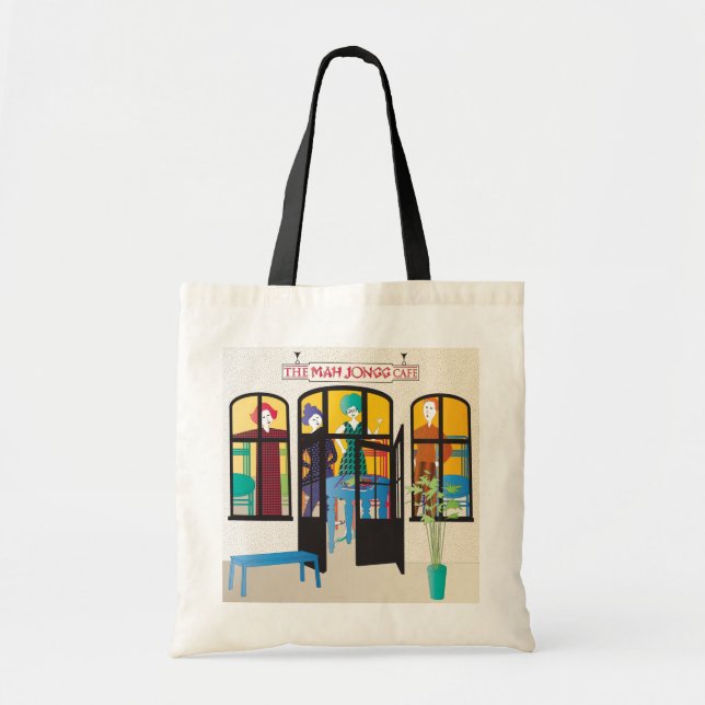 Bolso De Tela Mah Jongg Cafe (Frente)