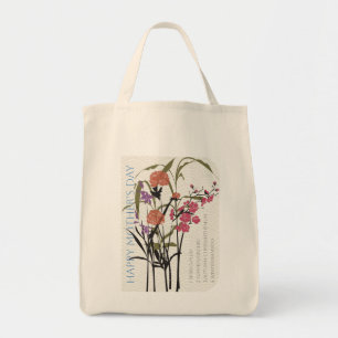 Bolso De Tela Mah Jongg florió el Tote de su madre