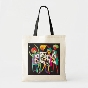 Bolso De Tela Mah Jongg Flower Dance Tote Bag