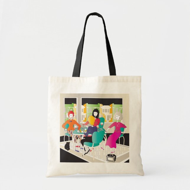 Bolso De Tela Mah Jongg Mahj Night2 (Frente)