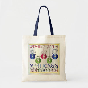 Bolso De Tela Mah Jongg Navidades Bettors Bag