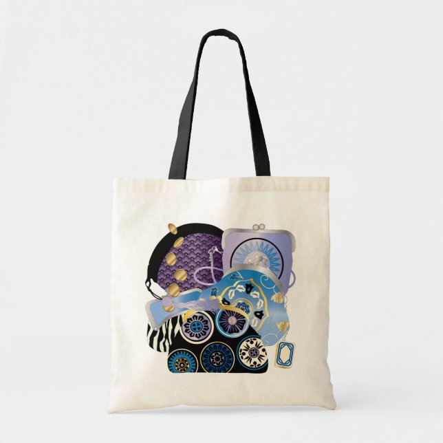 Bolso De Tela Mah Jongg Purses Blue Bag (Frente)
