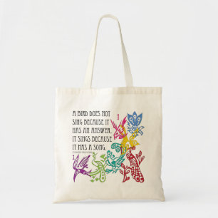 Bolso De Tela Mah Jongg Un Bams Aves/Proverb Bag