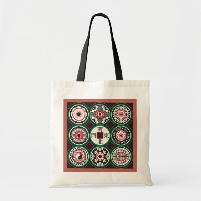 Bolso De Tela Mah Jongg Un Tote de monedas (Frente)