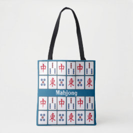 Bolso De Tela Mahjong Game Tiles Design Tote Bag