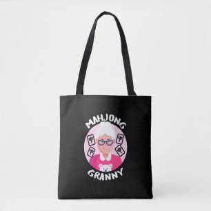 Bolso De Tela Mahjong Granny   Funny Mahjong