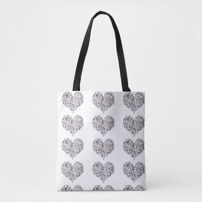 Bolso De Tela Mahjong Love Tote Bag (Anverso)