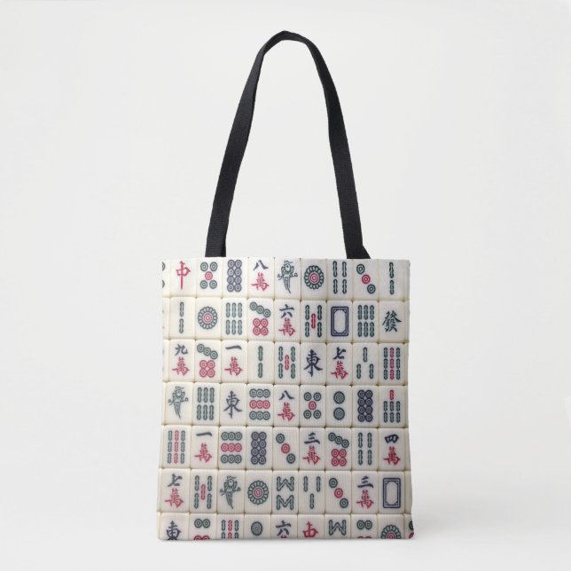 Bolso De Tela Mahjong Tiles (Anverso)