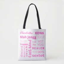 MahJongg Tote Bag en rosa