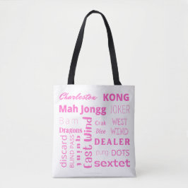 Bolso De Tela MahJongg Tote Bag en rosa