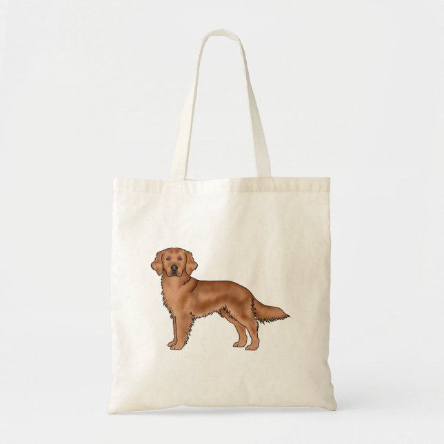 Bolso De Tela Mahogany Red Golden Retriever Cute Cartoon Dog (Frente)
