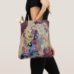 Bolso De Tela Maiden (Virgen), Gustav Klimt, Art Nouveau vintage<br><div class="desc">¡Hermosas bolsas de tote de todo el mundo! ¡Disponible en dos estilos y dos tamaños! La Maiden (conocida como La Virgen) (1913) de Gustav Klimt es un retrato de arte Art Nouveau de la época victoriana. Varias mujeres bostezando, estirando y durmiendo en una cama cubierta con coloridas mantas de mosaico....</div>
