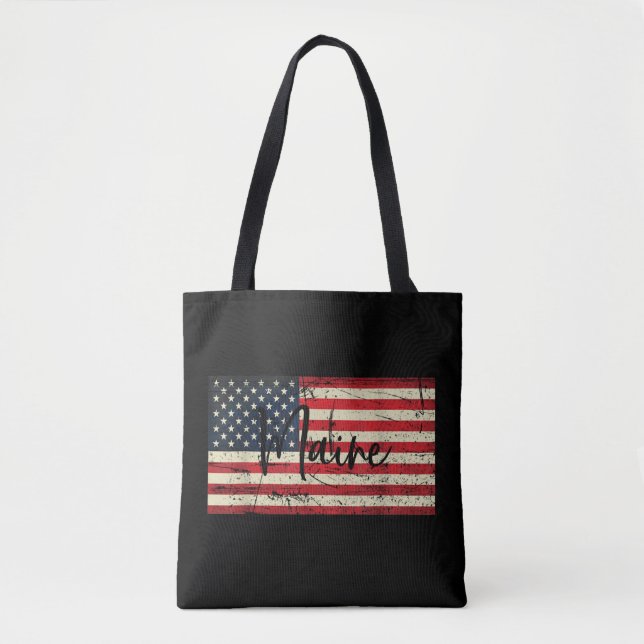 Bolso De Tela Maine USA State America (Anverso)