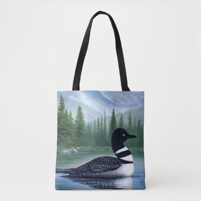 Bolso De Tela Majestic Northern Wilderness Loon (Anverso)
