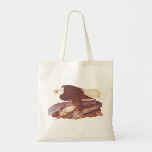 Bolso De Tela Majestuoso águila calva de Audubon con pescado fre