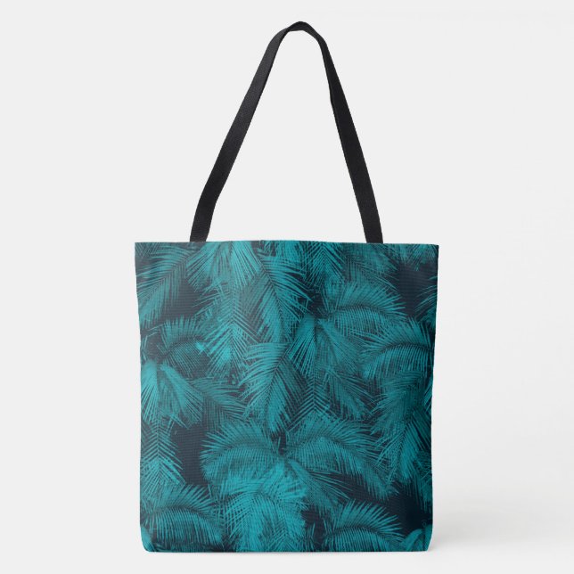 Bolso De Tela Makana Palmas Hawaiian Tropical Leaves Beach Bag (Anverso)