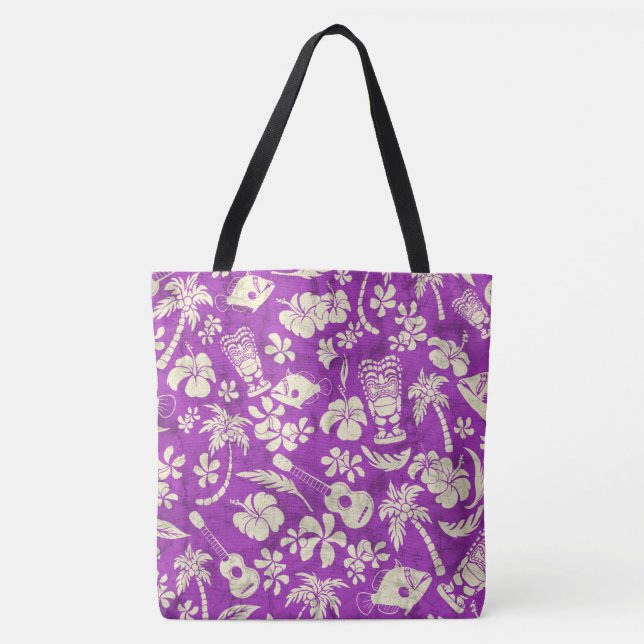 Bolso De Tela Makapuu Beach Hawaiian Batik Beach Bag (Anverso)