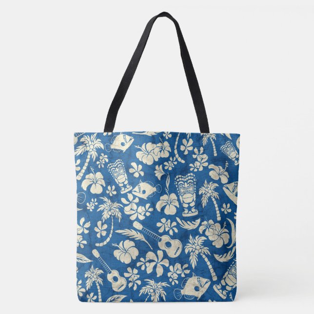 Bolso De Tela Makapuu Beach Hawaiian Batik Beach Bag (Anverso)