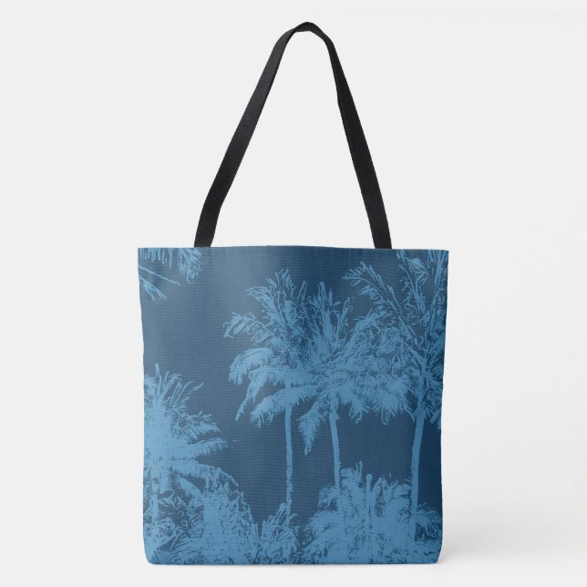 Bolso De Tela Makena Beach Hawaiian Sketchy Palms Beach Bag (Anverso)