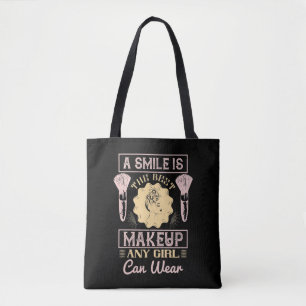 Bolso De Tela Makeup - A Smile Is The Best Make-up