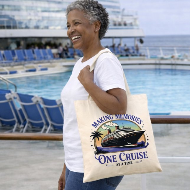 Bolso De Tela Making Memories One Cruise at a Time (Cruise Bag for Family Reunion)