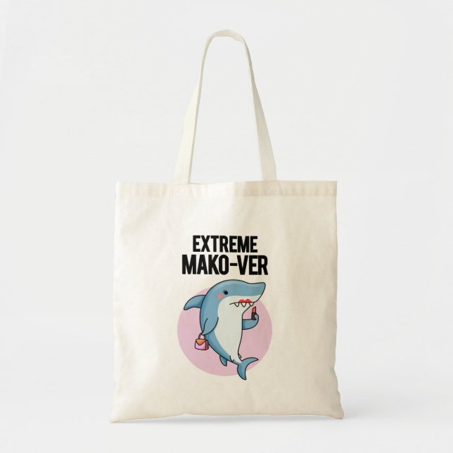 Bolso De Tela Mako-ver Extremo divertido Mako Shark Pun (Frente)