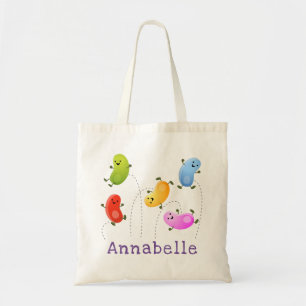 Bolso De Tela Malas judías felices saltando ilustracion personal
